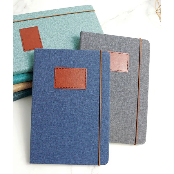 Strauss Leather Patch Business Notebook - Custom Corporate Gift