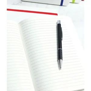 Colourlastic White Custom Notebook with Elastic Band - Custom Corporate Gift