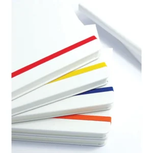 Colourlastic White Custom Notebook with Elastic Band - Custom Corporate Gift