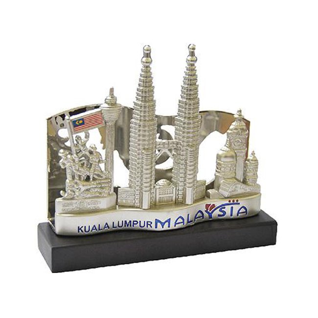 Kuala Lumpur Malaysia Landmarks Card Holder with Flag
