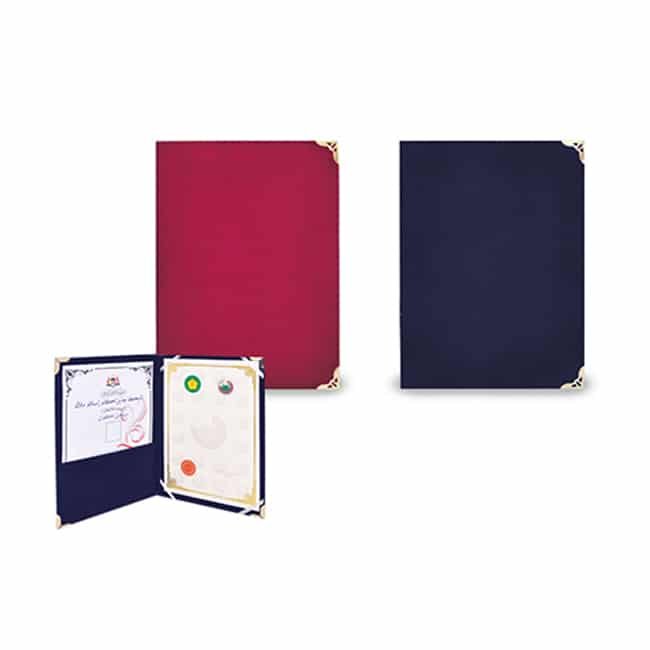 Plain Certificate Folder with Metal Corner Protectors