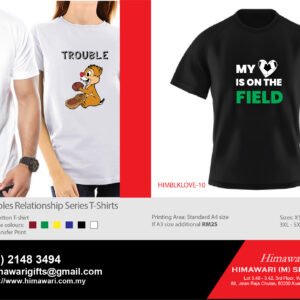Couple Round-Neck T-Shirt Set Devil Angel and King Queen Designs