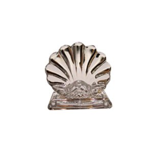 Smoky Tinted Glass Scallop Shell Ornament