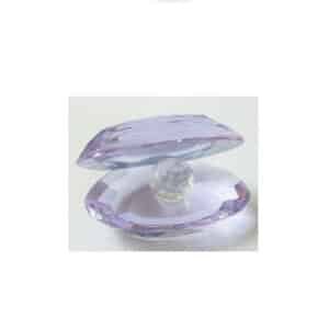 Lavender Crystal Shell with Faceted Crystal Ball