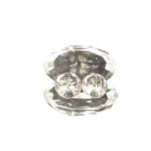 Crystal Shell with Two Etched Crystal Spheres