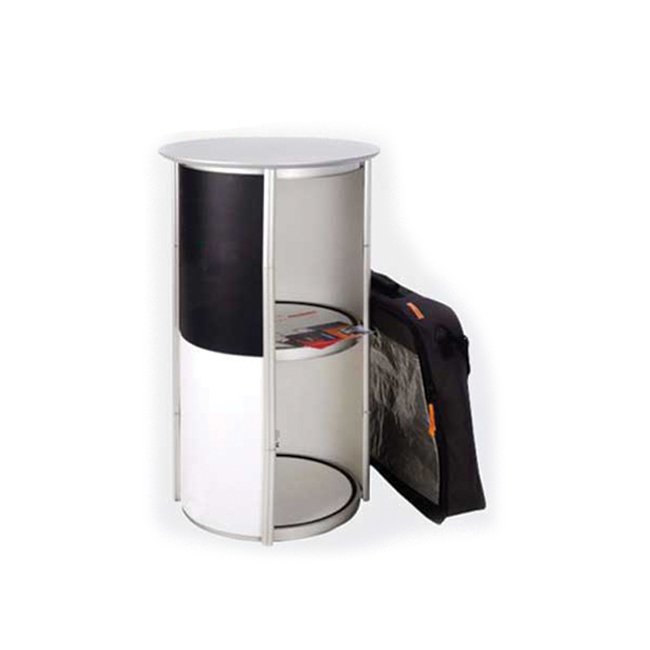 Round Pop-Up Podium Counter with Carry Bag