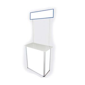 Promotion Counter with Header Board White