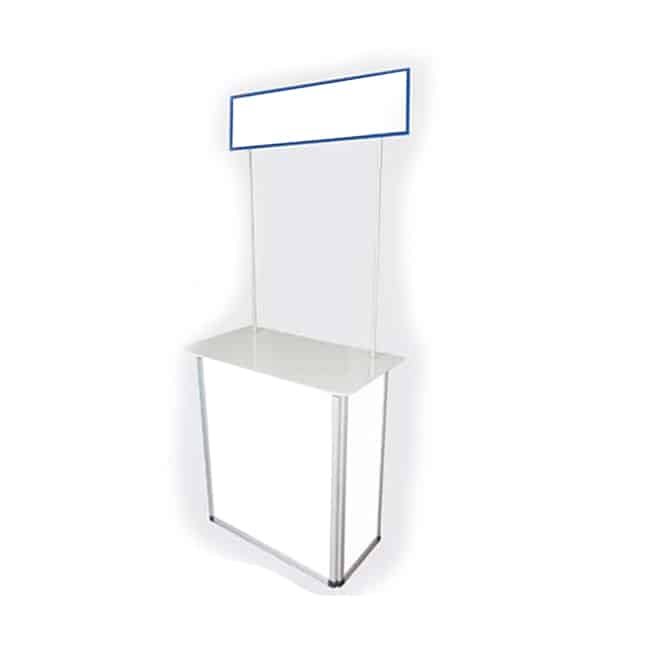 Promotion Counter with Header Board White