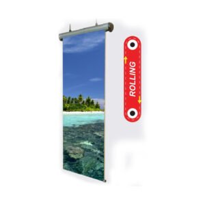 Hanging Banner with Aluminium Rails
