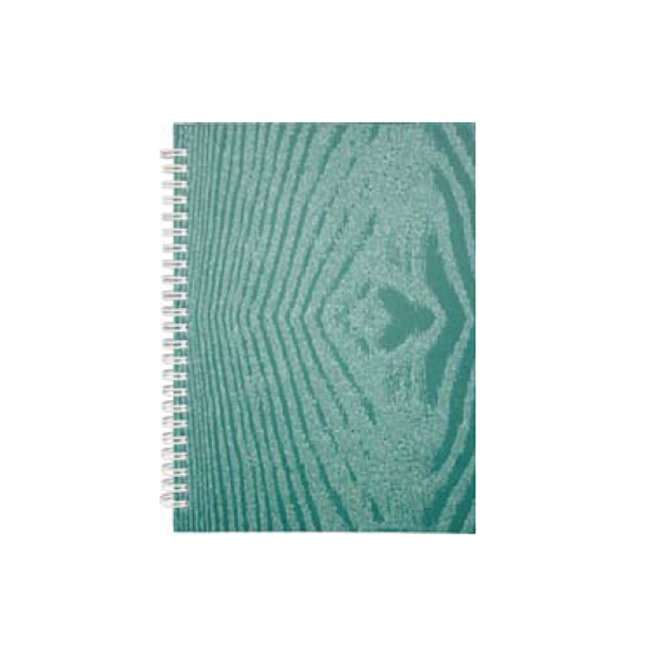 Wire-O Notebook with Wood-Grain Cover in Teal