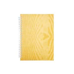 Wire-O Notebook with Wood-Grain Cover in Golden Yellow