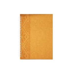 Wire-O Notebook with Songket Pattern Cover in Amber Orange