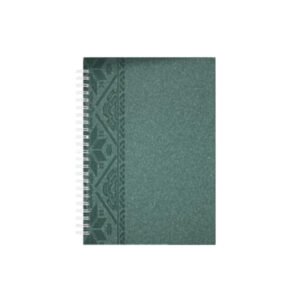 Wire-O Notebook with Songket Pattern Cover in Teal Green