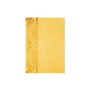 Wire-O Notebook with Songket Pattern Cover in Golden Yellow