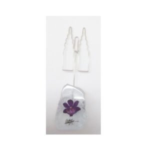 Orchid Acrylic Memo Holder Twin Towers Wire