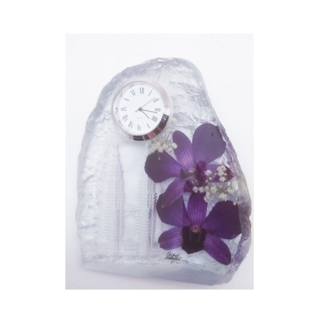 Orchid Acrylic Desk Clock