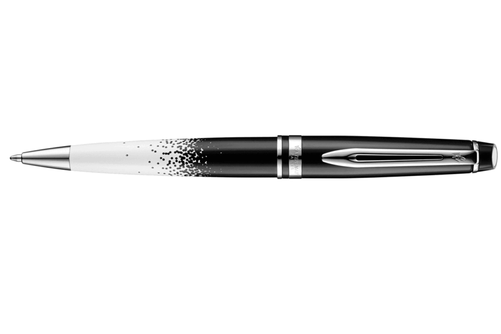 Gradient White-to-Black Barrel Pen