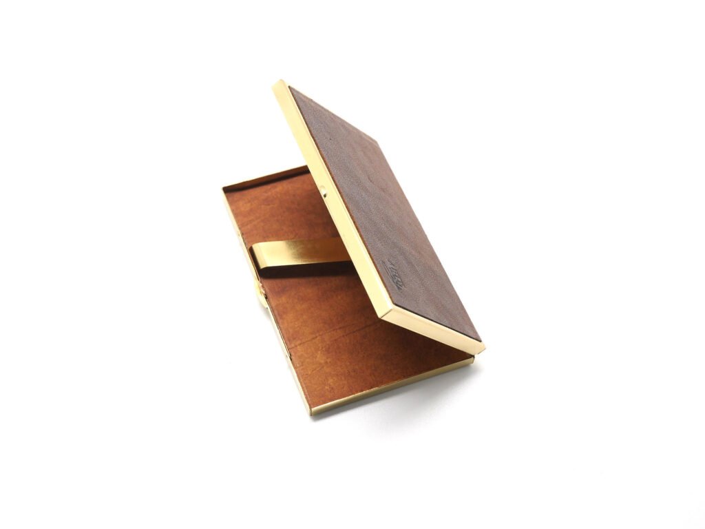 Flip-Top Leather Name Card Case