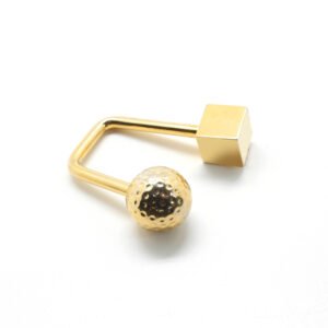 Gold-Tone Golf Ball Motif Desk Ornament