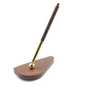 Executive Desk Pen Stand with Gold Pen