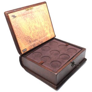 Executive Brown Presentation Box with Round Slots