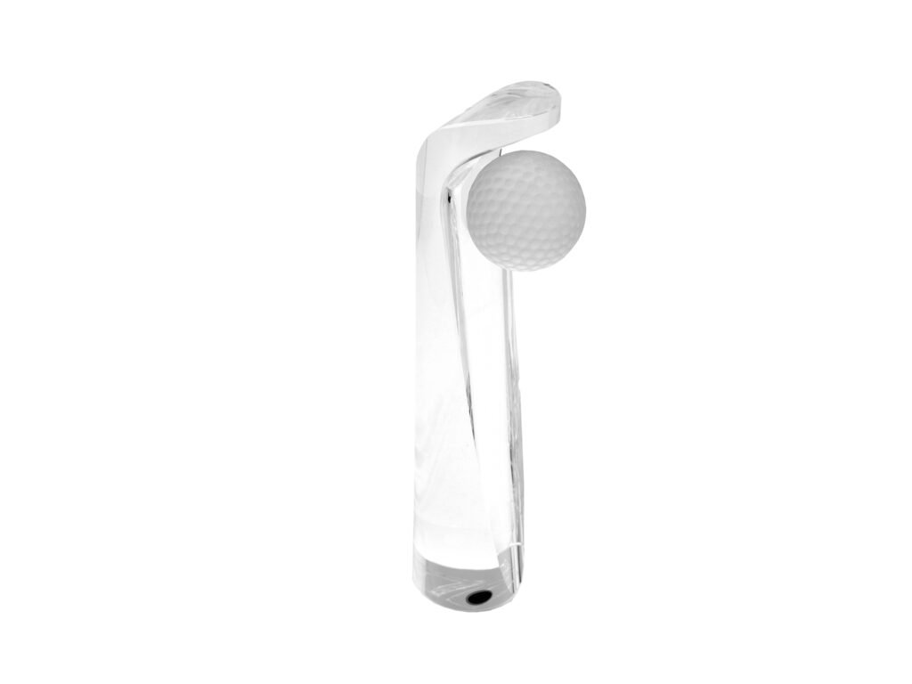 Crystal Golf Putter and Ball Award