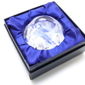 Faceted Crystal Paperweight in Satin Gift Box