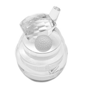 Crystal Golf Ball on Faceted Stand