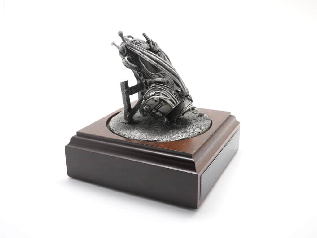 Pewter Golf Bag and Clubs on Base