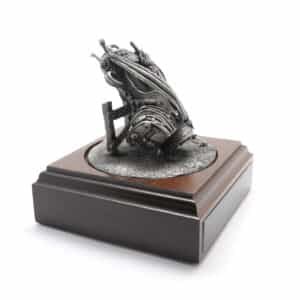 Pewter Golf Bag and Clubs on Base