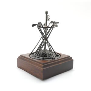 Pewter Crossed Clubs and Flag