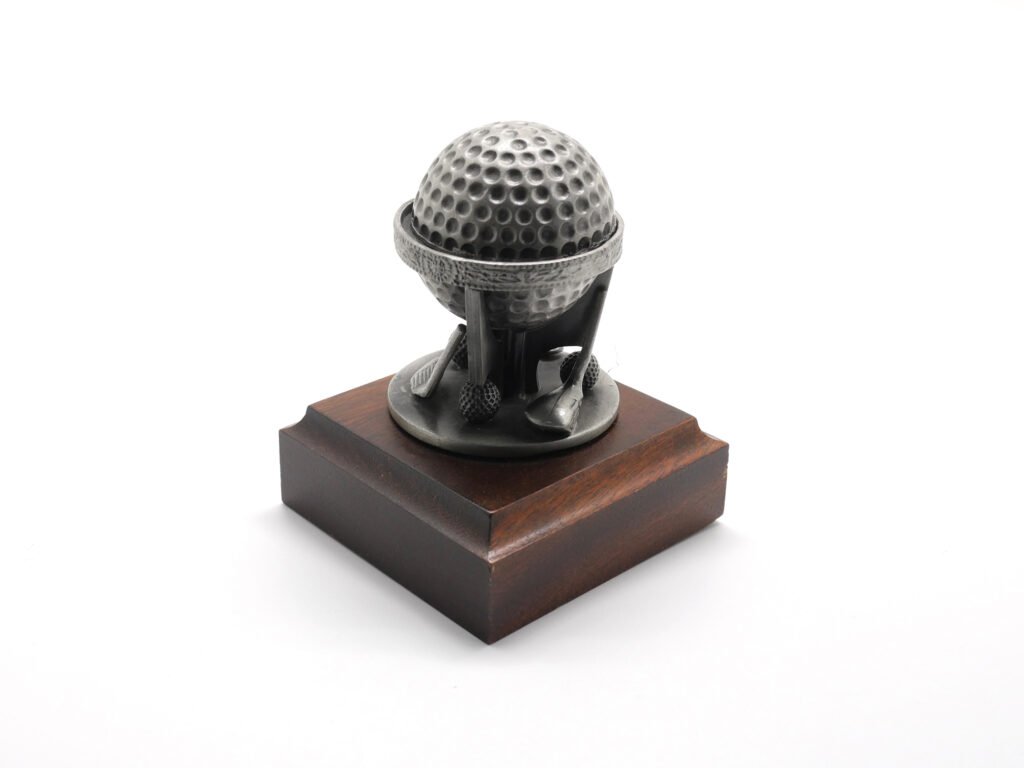 Pewter Golf Ball on Stand