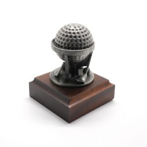 Pewter Golf Ball on Stand