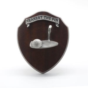 Pewter Nearest the Pin Shield Plaque
