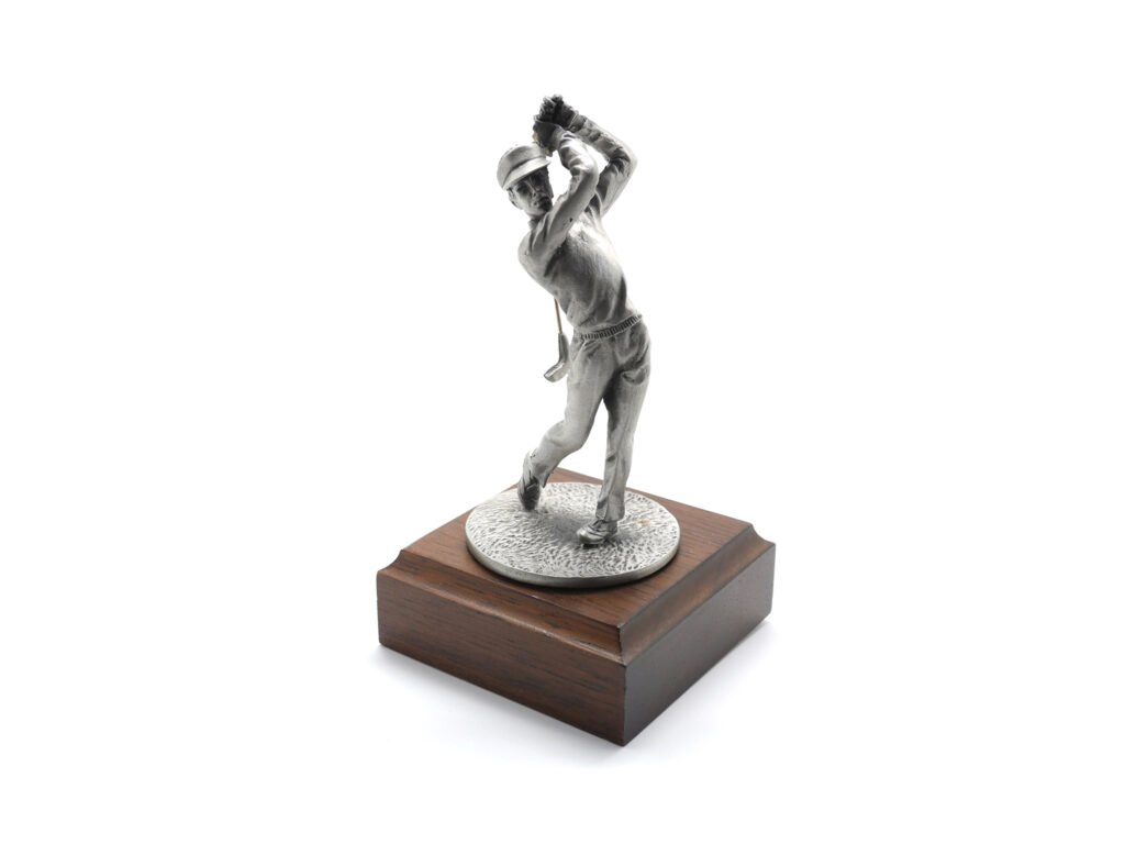 Pewter Golfer Follow-Through Figure