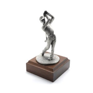 Pewter Golfer Follow-Through Figure