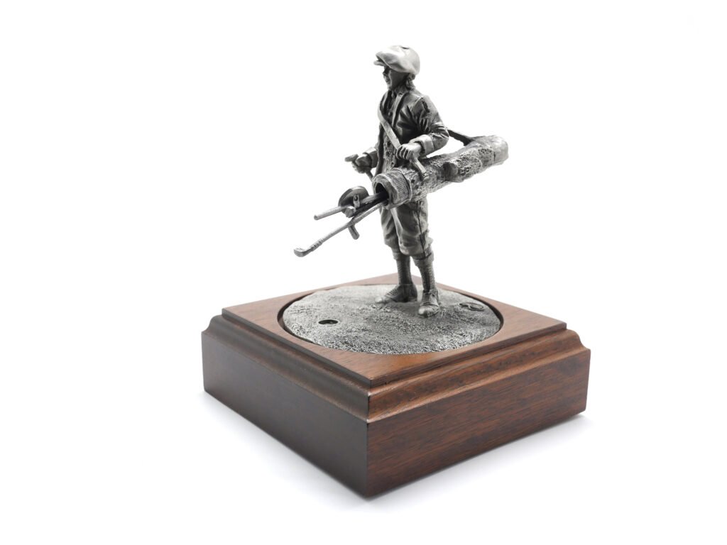 Pewter Golfer with Bag Figure