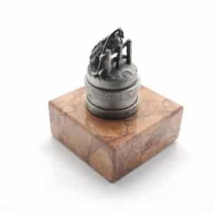 Pewter Golfer Scene on Marble-Look Base