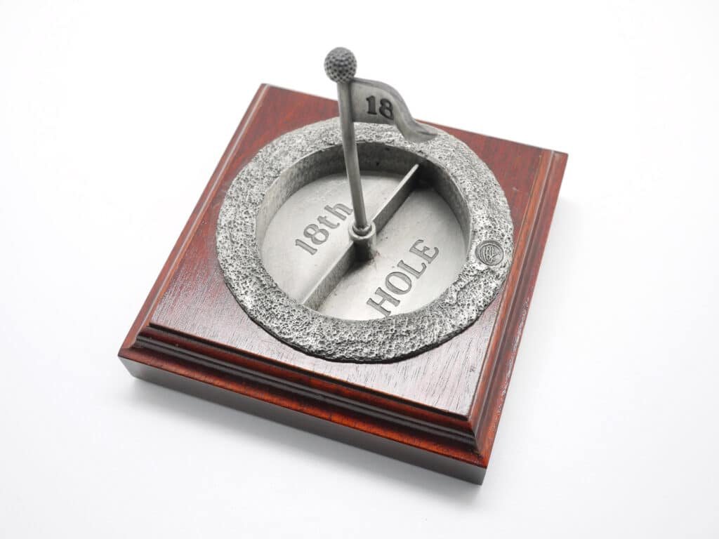 Pewter 18th Hole Flag Desk Piece