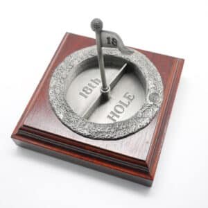 Pewter 18th Hole Flag Desk Piece
