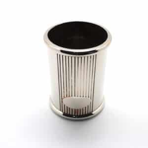 Fluted Silver Metal Pen Cup