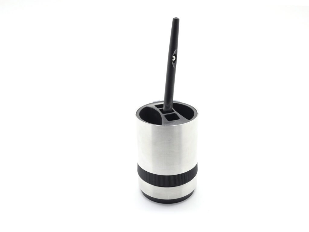 Aluminium Pen Holder with Black Bands