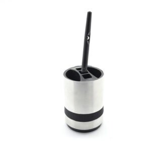 Aluminium Pen Holder with Black Bands