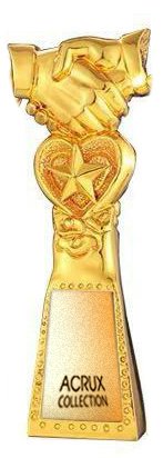 Acrux Gold-Plated Handshake Trophy – HMGT34