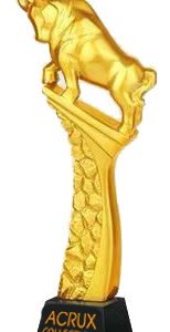 Acrux Gold Ox on Pedestal Trophy HMGT37