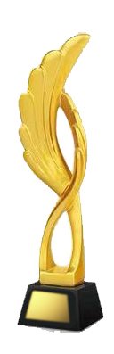 Acrux Gold Double Wings Infinity Swirl Trophy HMGT38