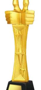 Acrux Gold Double Thumbs Up Trophy HMGT40