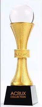 Acrux Gold Pedestal Globe Trophy HMGT63
