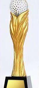 Acrux Gold Golf Ball on Pedestal Trophy HMGT67