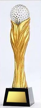 Acrux Gold Golf Ball on Pedestal Trophy HMGT67